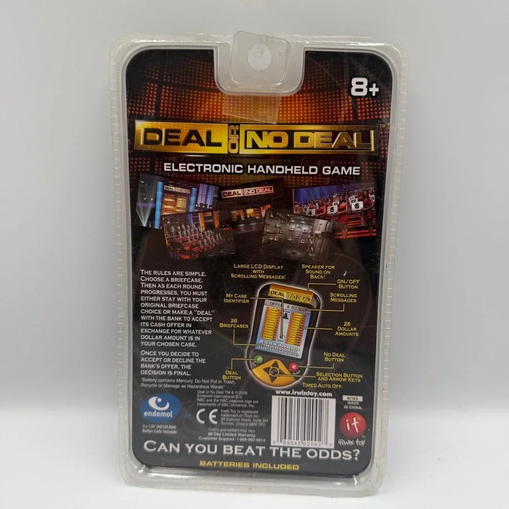 Deal or No Deal Electronic Handheld Game Irwin Toy 2006 w/ Box Tested Works